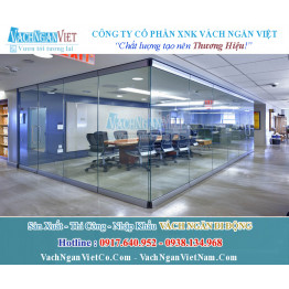 Vách Ngăn Kính Di Động Cho Phòng Họp Không Khung